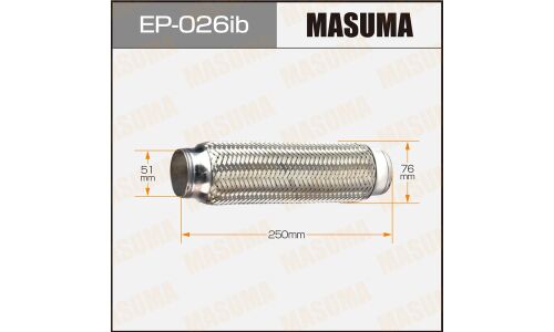 Гофра глушителя Masuma, Innerbraid, 51x250мм, усиленная, арт. EP-026ib