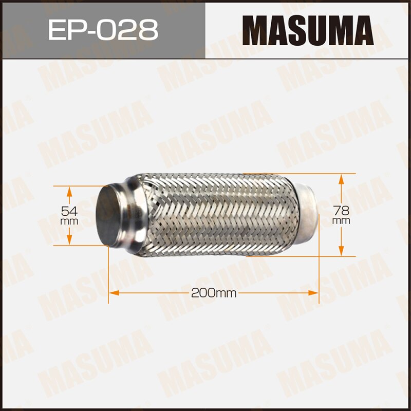

Гофра глушителя "MASUMA" 54x200