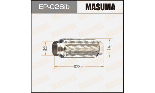 Гофра глушителя Masuma, Innerbraid, 54x200мм, усиленная, арт. EP-028ib