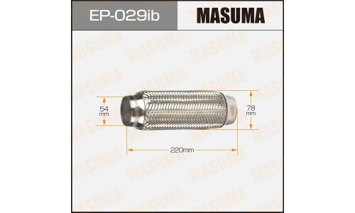Гофра глушителя Masuma, Innerbraid, 54x220мм, усиленная, арт. EP-029ib