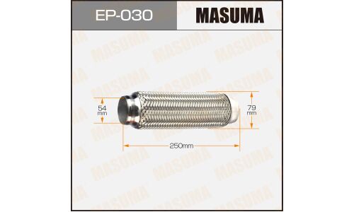 Гофра глушителя Masuma, 54x250мм, 2-слойная, арт. EP-030