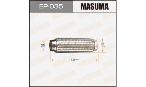 Гофра глушителя Masuma, 65x280мм, 2-слойная, арт. EP-035