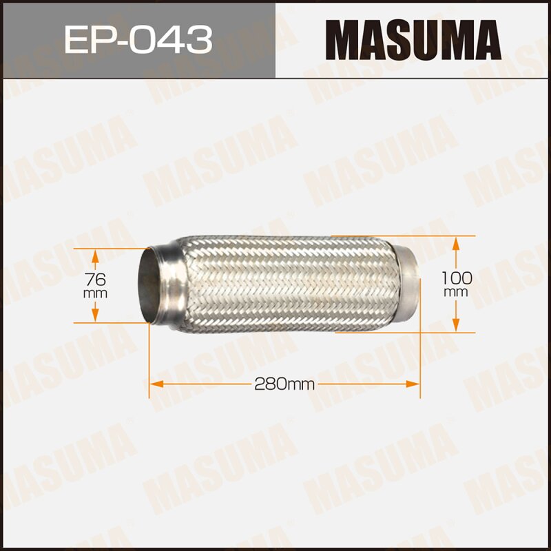 

Гофра глушителя "MASUMA" 76x280