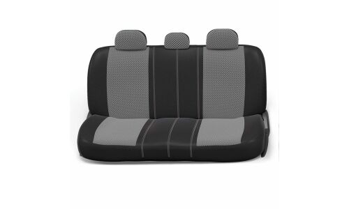 Чехлы AUTOPROFI EXTRACOMFORT для передних и задних сидений, велюр, черный/серый цвет, 11 предметов