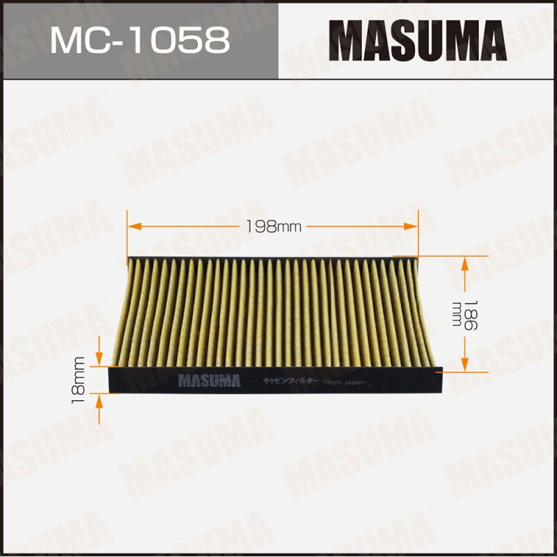 

Фильтр салонный Masuma AC-935E, арт. MC-1058E