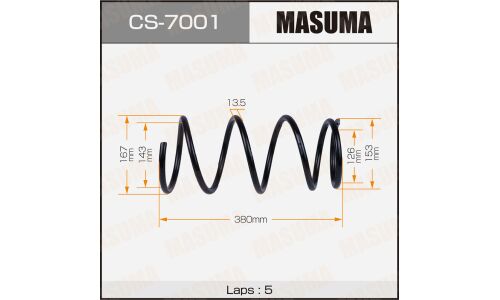 Пружина подвески Masuma, передняя, арт. CS-7001