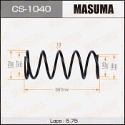 Пружина подвески Masuma, передняя, правая, арт. CS-1040