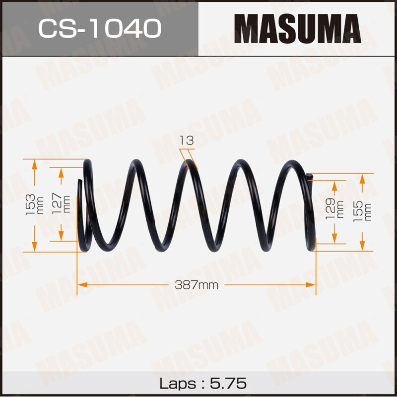 

Пружина подвески Masuma, передняя, арт. CS-1040