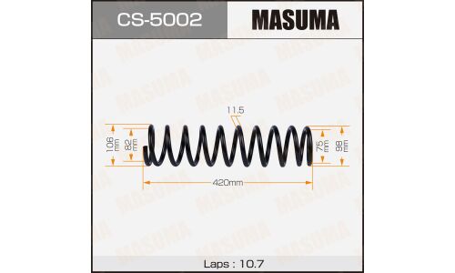 Пружина подвески Masuma, задняя, арт. CS-5002
