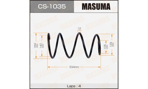 Пружина подвески Masuma, передняя, арт. CS-1035