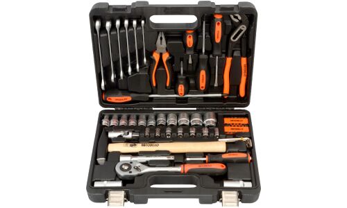 Набор инструментов Автодело, под размеры 1/2" и 1/4", комплект 59 предметов, арт. 39859