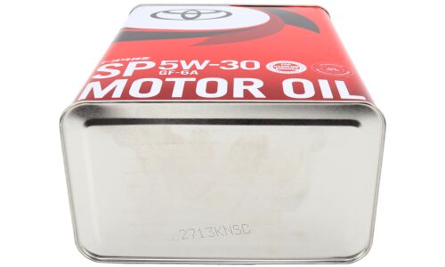 Масло моторное Toyota Motor Oil 5w30, синтетическое, API SP, ILSAC GF-6A, для бензинового двигателя, 4л, арт. 08880-13705