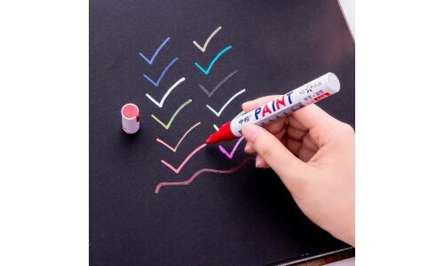 Маркер эмалевый Sipa Paint Marker, чёрный, перманентный, для различных поверхностей, 4мм