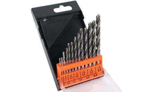 Свёрла по металлу Beril Tools, спиральные, Ø1.5–6.5мм, в пластиковом кейсе, 13 шт, арт. 512013