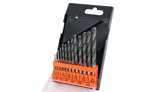 Свёрла по металлу Beril Tools, спиральные, Ø1.5–6.5мм, в пластиковом кейсе, 13 шт, арт. 512013