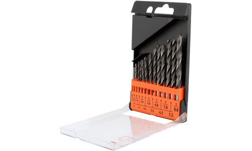 Свёрла по металлу Beril Tools, спиральные, Ø2–8мм, в пластиковом кейсе, 13 шт, арт. 13735