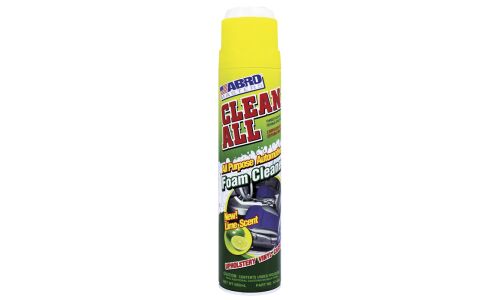 Очиститель салона ABRO Masters Clean All, пенный, для ткани, винила и ковровых покрытий, от въевшихся загрязнений, с ароматом лайма, аэрозоль 650мл (+крышка-щётка), арт. FC-650