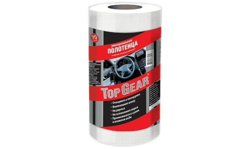 Полотенца Top Gear, универсальные, спанлейс, 220х300мм, с антистатическим эффектом, рулон 70 шт, арт. 30046
