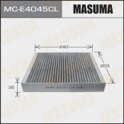 Фильтр салонный Masuma AC-9205 угольный, арт. MC-E4045CL