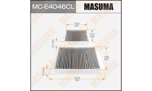 Фильтр салонный Masuma AC-0145SET угольный, арт. MC-E4046CL