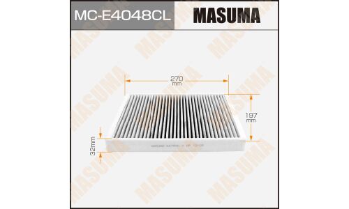 Фильтр салонный Masuma AC-0150C угольный, арт. MC-E4048CL