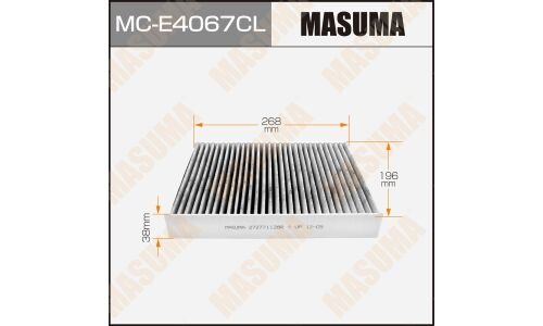 Фильтр салонный Masuma угольный, арт. MC-E4067CL