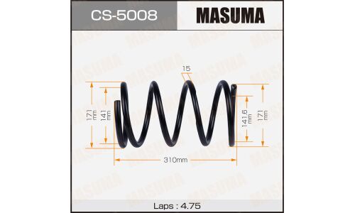Пружина подвески Masuma, передняя, арт. CS-5008