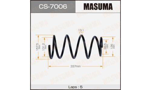 Пружина подвески Masuma, задняя, арт. CS-7006