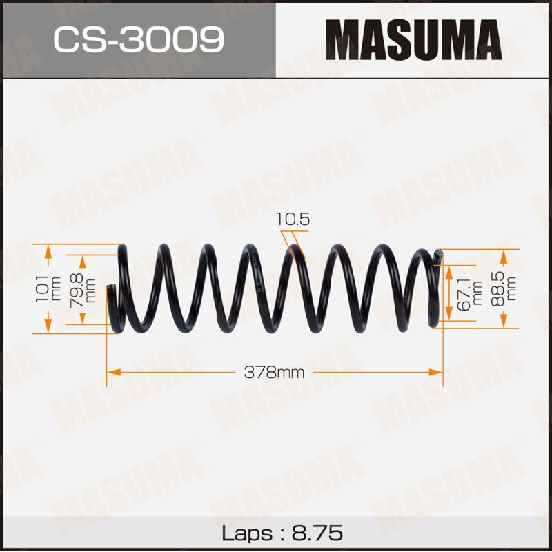 

Пружина подвески Masuma, передняя, арт. CS-3009