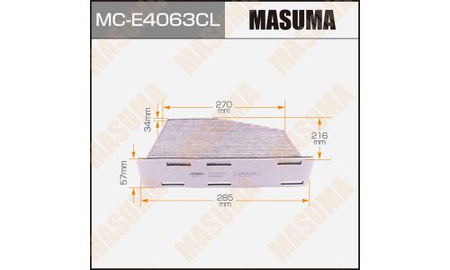 Фильтр салонный Masuma AC-0119CR угольный, арт. MC-E4063CL
