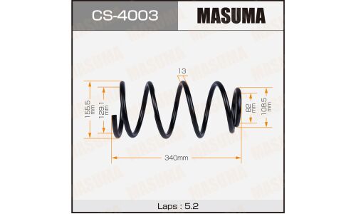 Пружина подвески Masuma, передняя, арт. CS-4003