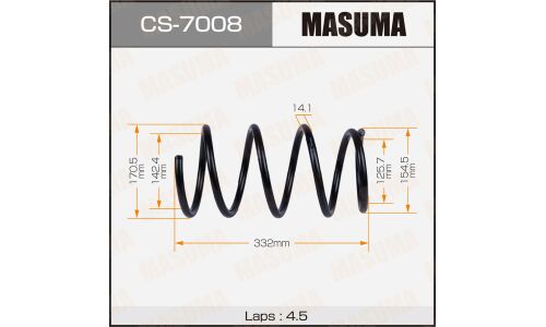Пружина подвески Masuma, передняя, арт. CS-7008