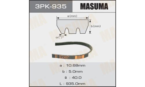 Ремень ручейковый MASUMA 3PK- 935