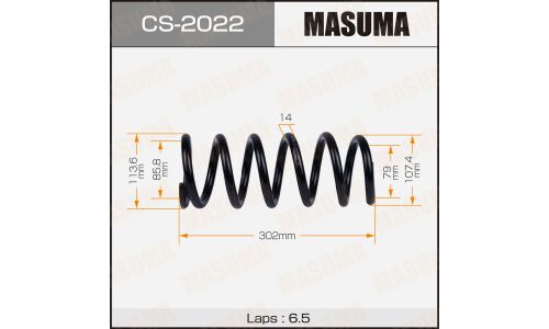 Пружина подвески Masuma, задняя, арт. CS-2022