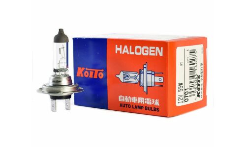 Лампа галогенная Koito Halogen H7 (PX26d, T11), 12В, 55Вт, 3000К, 1 шт, арт. 0701
