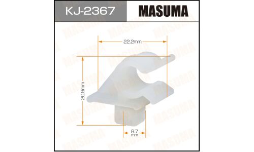 Клипса крепёжная упора капота Masuma, для Nissan, арт. KJ-2367