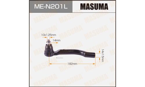 Наконечник рулевой тяги Masuma, арт. ME-N201L