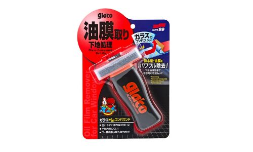 Очиститель стёкол Soft 99 Glaco Compound, абразивный, от въевшейся грязи и масляных разводов, флакон с аппликатором 100мл, арт. 04101