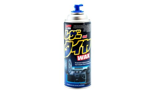 Полироль салона Soft 99 Leather & Tire Wax, для кожи, пластика и резины, антистатик, аэрозоль 420мл, арт. 10226