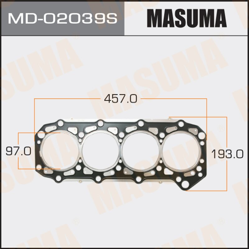 

Прокладка головки блока цилиндров Masuma ZD30DD, ZD30DDTI, ZD30TI (1/10)