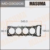 Прокладка головки блока цилиндров Masuma 4M41 (1/10)