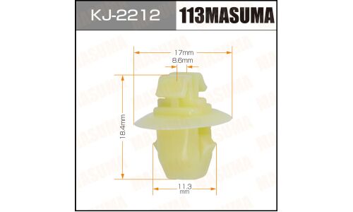 Клипса крепёжная рейлингов Masuma, для Toyota, арт. KJ-2212