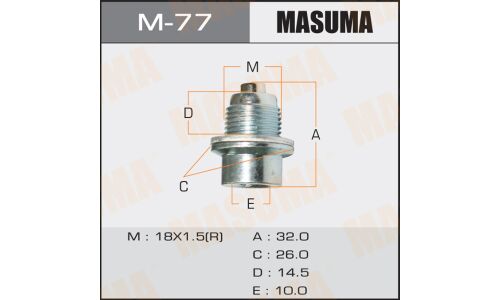 Болт маслосливной A/T С МАГНИТОМ Masuma Honda ACCORD.CF3, CF4