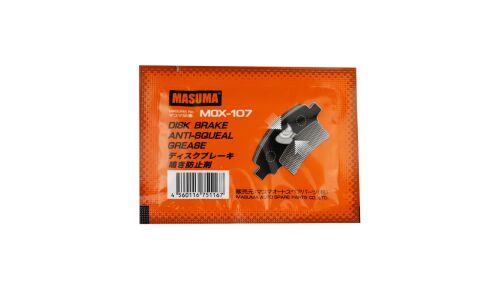 Смазка пластичная Masuma Disk Brake Anti-Squeal Grease для скоб и противоскрипных пластин тормозных колодок, пакет 6г, арт. MOX-107