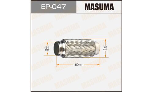 Гофра глушителя Masuma, 54x180мм, 2-слойная, арт. EP-047