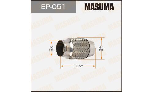 Гофра глушителя Masuma, 40x100мм, 2-слойная, арт. EP-051