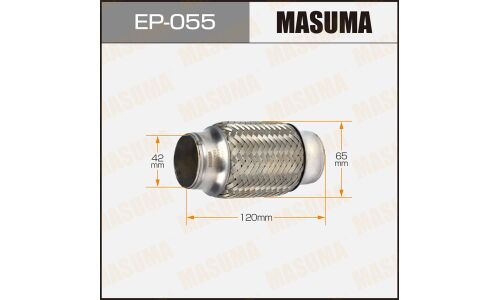 Гофра глушителя Masuma, Innerbraid, 42x120мм, 2-слойная, арт. EP-055