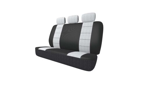 Чехлы CARFORT NEOCLASSIC для задних сидений, ткань, чёрный/серый цвет, 5 предметов