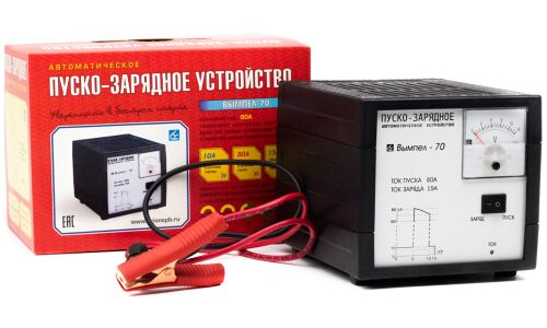 Устройство пуско-зарядное Вымпел-70, автоматический режим, 12В, ток заряда до 10А, ток пуска 80А, для WET, арт. 2014