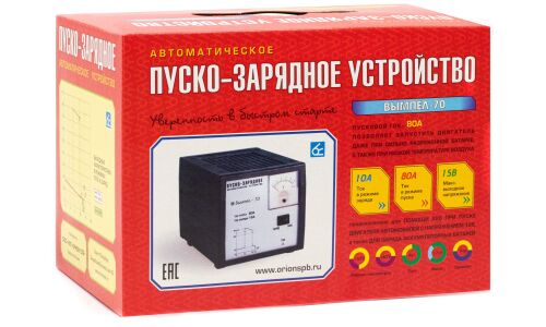 Устройство пуско-зарядное Вымпел-70, автоматический режим, 12В, ток заряда до 10А, ток пуска 80А, для WET, арт. 2014